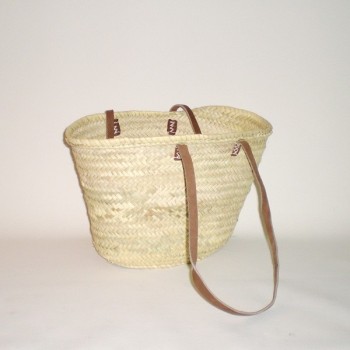 Comprar Capazo pequeño con asa larga de cuero en CesteriaGretel.Com