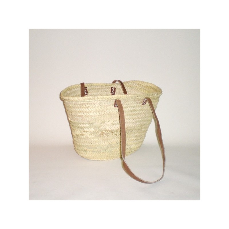 Comprar Capazo pequeño con asa larga de cuero en CesteriaGretel.Com