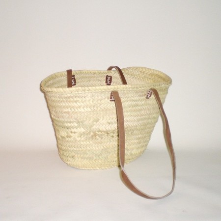 Comprar Capazo pequeño con asa larga de cuero en CesteriaGretel.Com