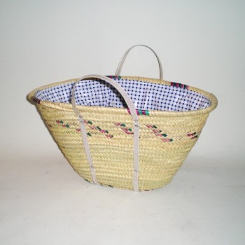 Comprar Capazo pequeño forrado cob asa de plástico en CesteriaGretel.Com