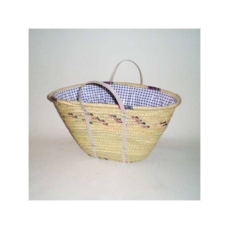 Comprar Capazo pequeño forrado cob asa de plástico en CesteriaGretel.Com