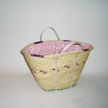 Comprar Capazo pequeño forrado cob asa de plástico en CesteriaGretel.Com