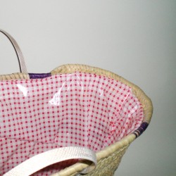 Comprar Capazo pequeño forrado cob asa de plástico en CesteriaGretel.Com