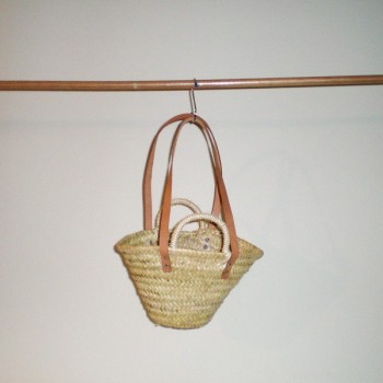 Comprar Capazo mini con doble asa cuero/pita en CesteriaGretel.Com