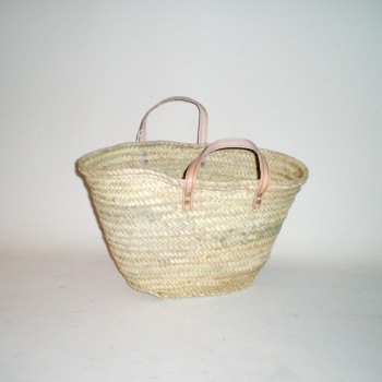 Comprar Capazo pequeño asa corta cuero  en CesteriaGretel.Com