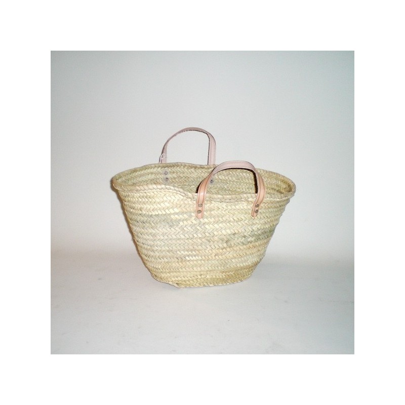 Comprar Capazo pequeño asa corta cuero  en CesteriaGretel.Com