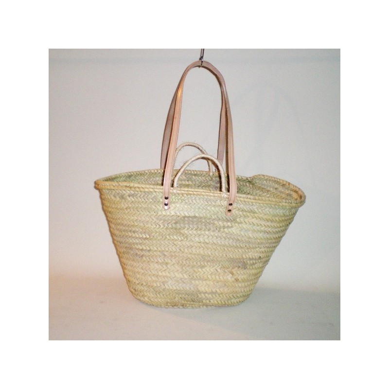 Comprar Capazo grande doble asa cuero/pita en CesteriaGretel.Com