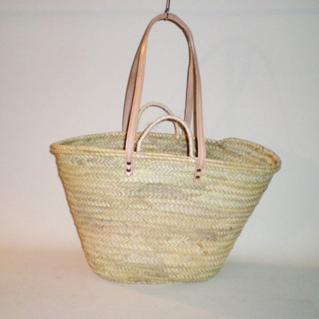 Comprar Capazo grande doble asa cuero/pita en CesteriaGretel.Com