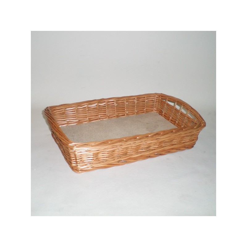 Comprar Bandeja rectangular de madera de mimbre natural CesteriaGretel