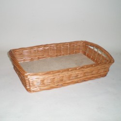 Comprar Bandeja rectangular de madera de mimbre natural CesteriaGretel