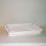 Comprar Bandeja para plancha blanca lazo en CesteriaGretel.Com