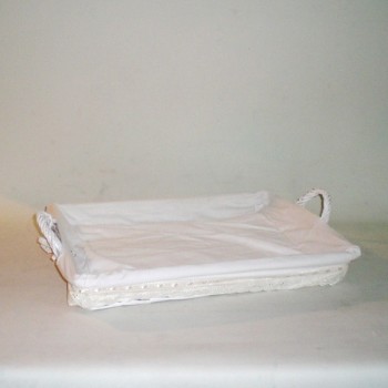 Comprar Bandeja para plancha blanca lazo en CesteriaGretel.Com