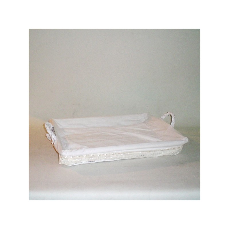 Comprar Bandeja para plancha blanca lazo en CesteriaGretel.Com