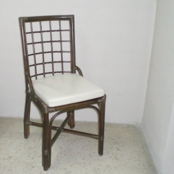 Comprar Silla caña de comedor color nogal en CesteriaGretel.Com