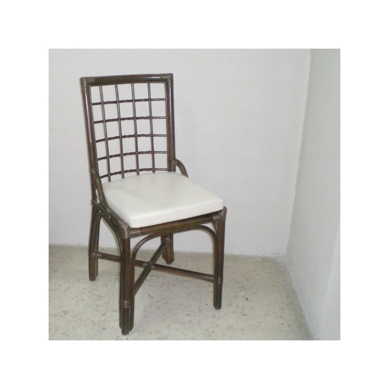 Comprar Silla caña de comedor color nogal en CesteriaGretel.Com