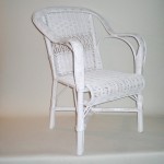 Comprar Sillón armadura rollo lacado blanco en CesteriaGretel.Com