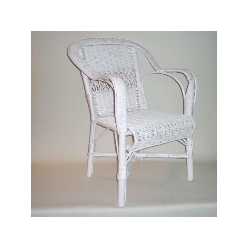 Comprar Sillón armadura rollo lacado blanco en CesteriaGretel.Com