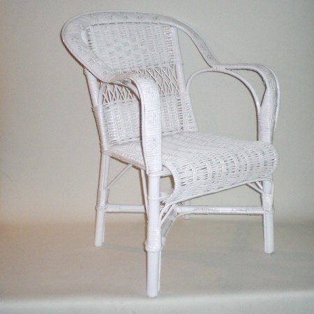 Comprar Sillón armadura rollo lacado blanco en CesteriaGretel.Com