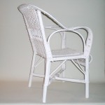 Comprar Sillón armadura rollo lacado blanco en CesteriaGretel.Com