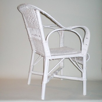 Comprar Sillón armadura rollo lacado blanco en CesteriaGretel.Com